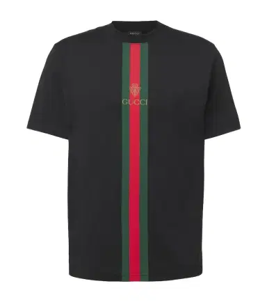 Gucci Web Stripe cotton jersey T-shirt | Thumbnail 1 Gucci Web Stripe cotton jersey T-shirt | Thumbnail 1