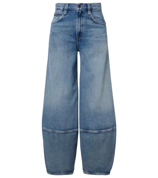 Lantern barrel-leg jeans