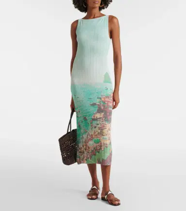 Staud Bryn printed compact knit midi dress | Thumbnail 2