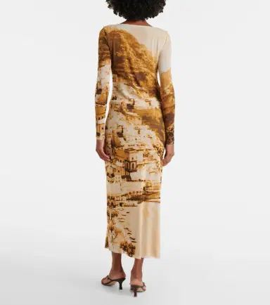 Staud Porta printed mesh midi skirt | Thumbnail 4