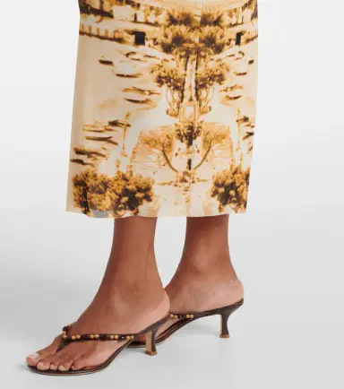 Staud Porta printed mesh midi skirt | Thumbnail 6