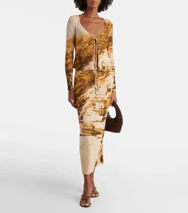 Staud Avani printed mesh top | Thumbnail 2