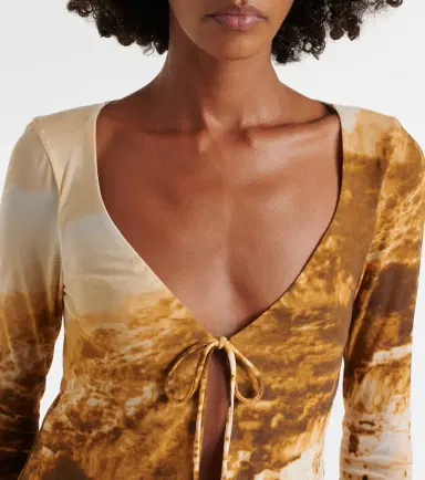 Staud Avani printed mesh top | Thumbnail 3