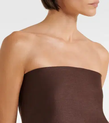 Staud Samara studded strapless linen top | Thumbnail 4