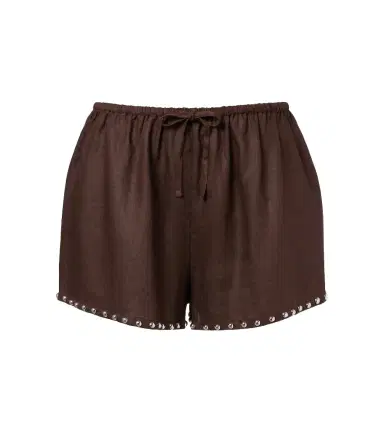 Staud Paddle studded linen shorts | Thumbnail 1