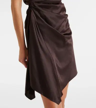 Staud Adriana draped silk-blend minidress | Thumbnail 3
