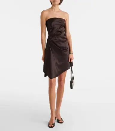 Staud Adriana draped silk-blend minidress | Thumbnail 4