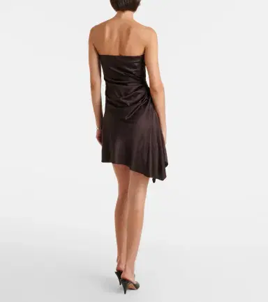 Staud Adriana draped silk-blend minidress | Thumbnail 5