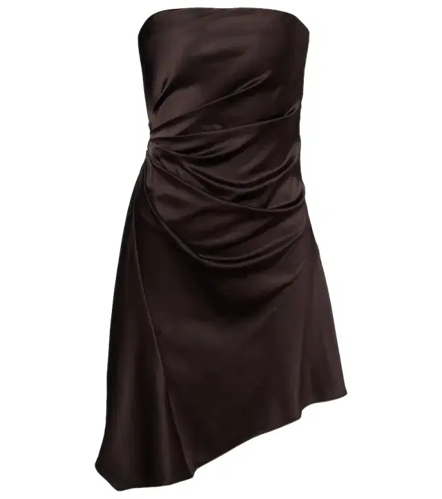 Adriana draped silk-blend minidress