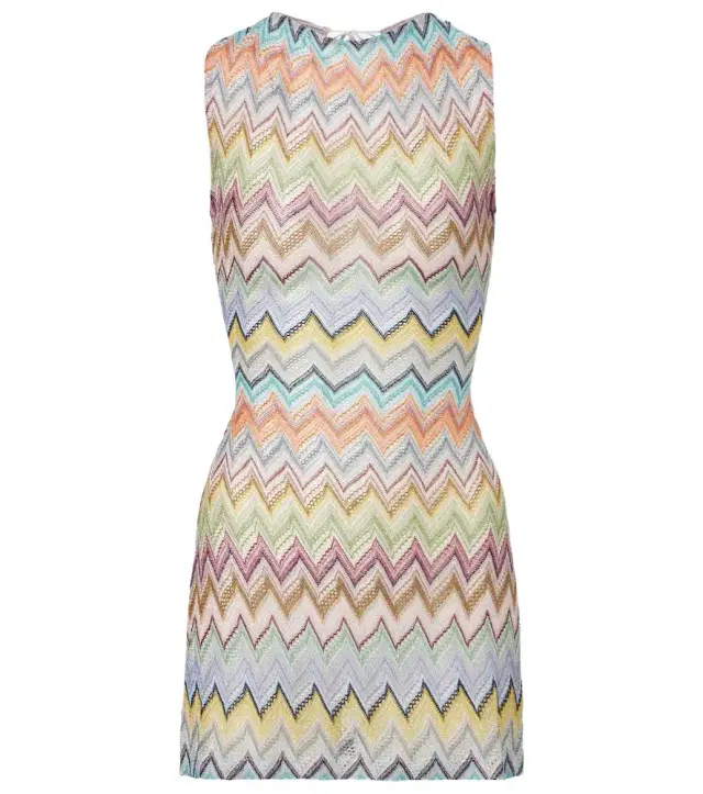 Zigzag lamé minidress
