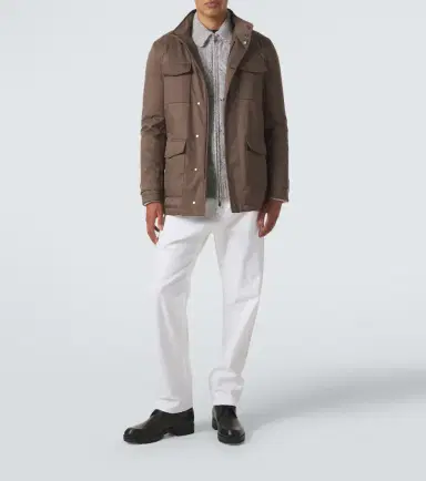Kiton Suede-trimmed technical jacket | Thumbnail 6