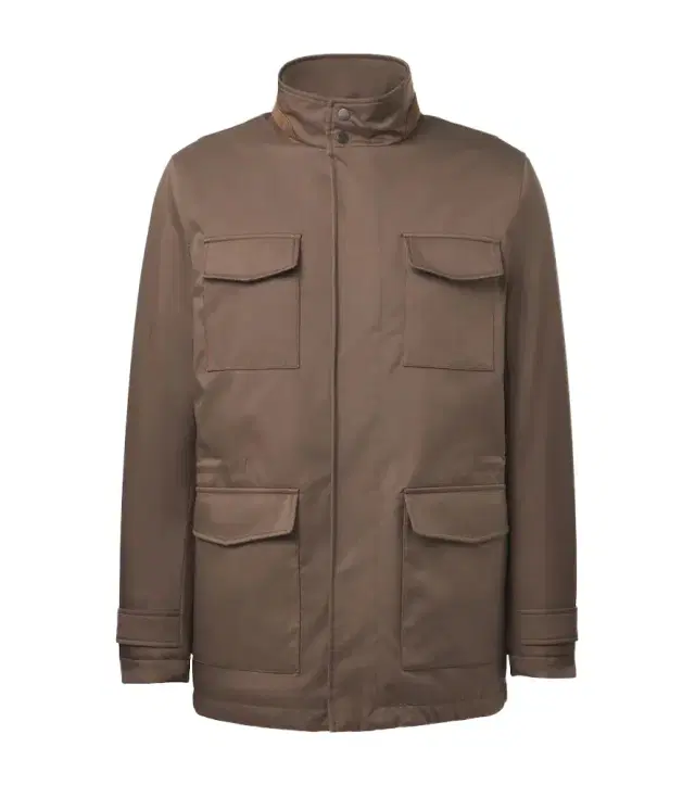 Kiton Suede-trimmed technical jacket