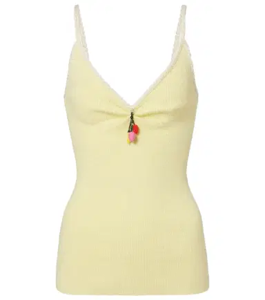 Prada Embellished cotton-blend bouclé top | Thumbnail 1
