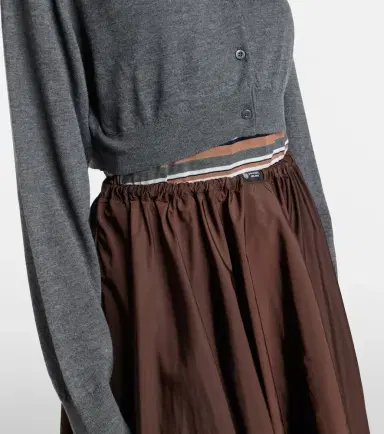 Prada Cropped cashmere cardigan | Thumbnail 3 Prada Cropped cashmere cardigan | Thumbnail 3