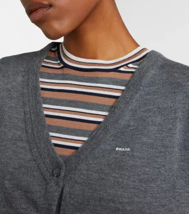 Prada Cropped cashmere cardigan | Thumbnail 5 Prada Cropped cashmere cardigan | Thumbnail 5