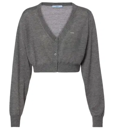 Prada Cropped cashmere cardigan | Thumbnail 1 Prada Cropped cashmere cardigan | Thumbnail 1