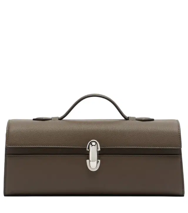 Savette Symmetry Slim leather top-handle bag