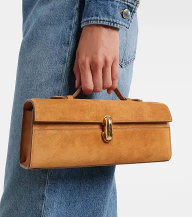 Savette Symmetry Slim suede top-handle bag | Thumbnail 6