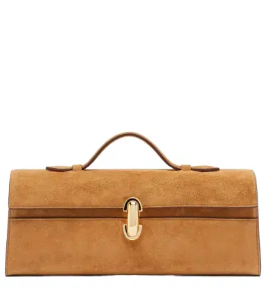 Savette Symmetry Slim suede top-handle bag | Thumbnail 1