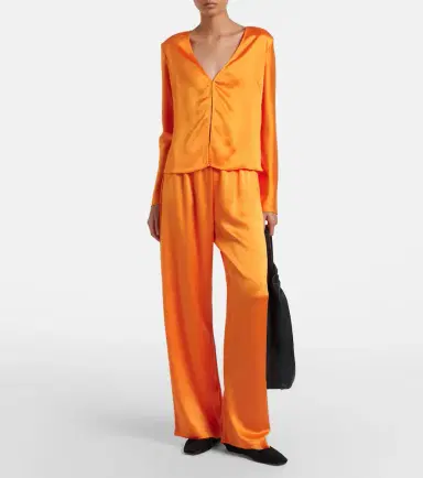 Leset Barb satin top | Thumbnail 4