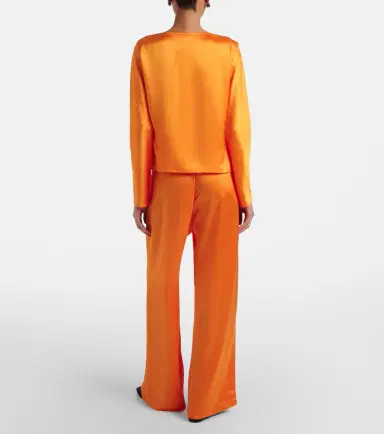 LESET Barb satin wide-leg pants | Thumbnail 2