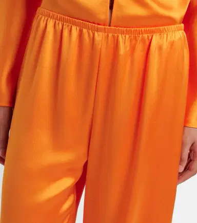 LESET Barb satin wide-leg pants | Thumbnail 4