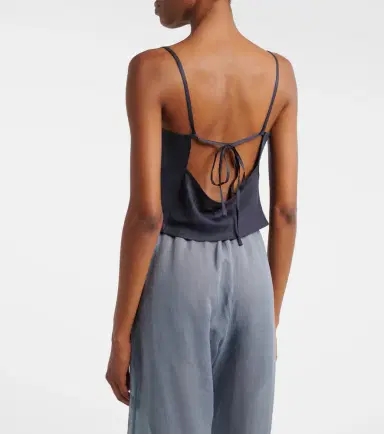 LESET Daniel open-back crop top | Thumbnail 2