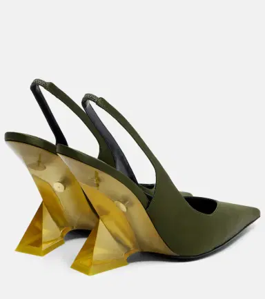 The Attico Cheope satin slingback wedges | Thumbnail 3 The Attico Cheope satin slingback wedges | Thumbnail 3