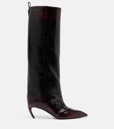 The Attico Lea snake-effect leather knee-high boots | Thumbnail 3