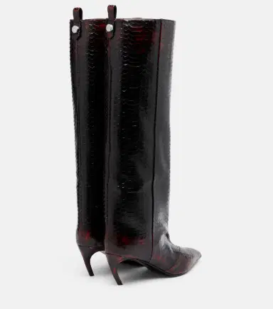 The Attico Lea snake-effect leather knee-high boots | Thumbnail 4