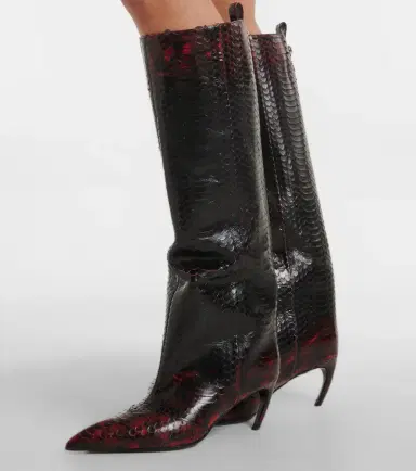 The Attico Lea snake-effect leather knee-high boots | Thumbnail 6