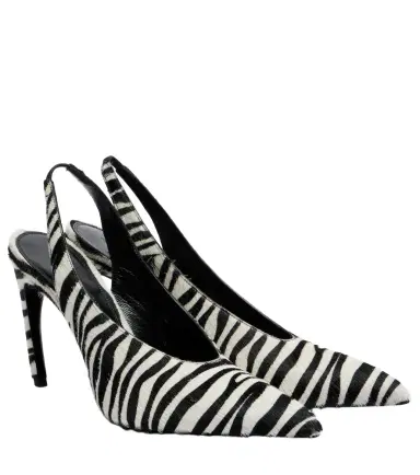 The Attico Viper zebra-print calf hair pumps | Thumbnail 1 The Attico Viper zebra-print calf hair pumps | Thumbnail 1