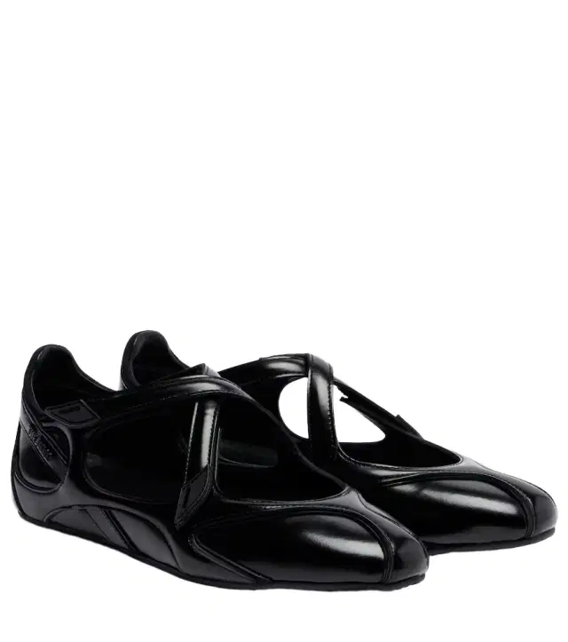 The Attico Floor 01 patent leather ballet flats