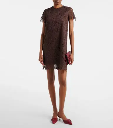 Max Mara Cotton guipure lace minidress | Thumbnail 3