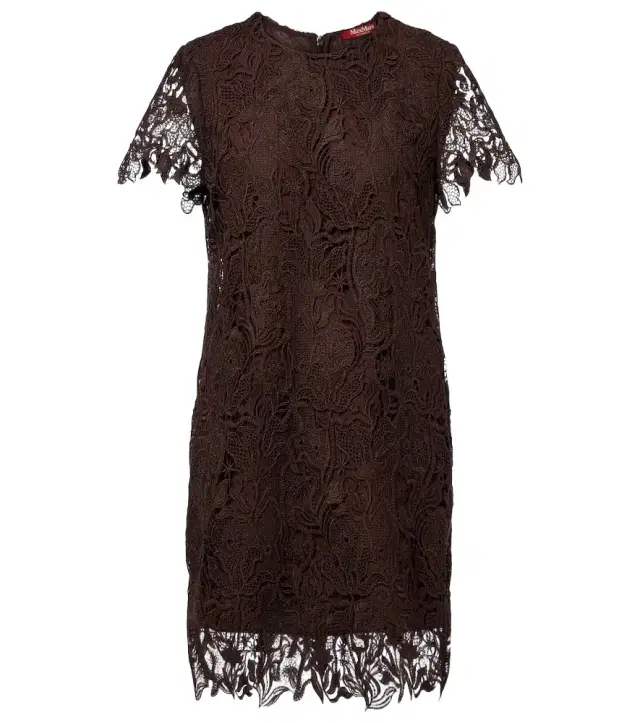 Max Mara Cotton guipure lace minidress