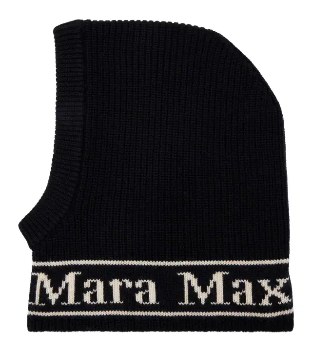 Logo wool balaclava