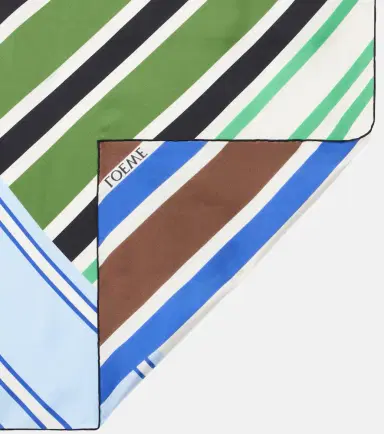Loewe Striped silk twill scarf | Thumbnail 2