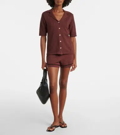 Varley Morden pointelle cotton shorts | Thumbnail 2