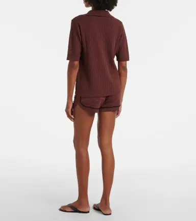 Varley Morden pointelle cotton shorts | Thumbnail 5