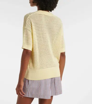 Varley Callie open-knit cotton top | Thumbnail 2