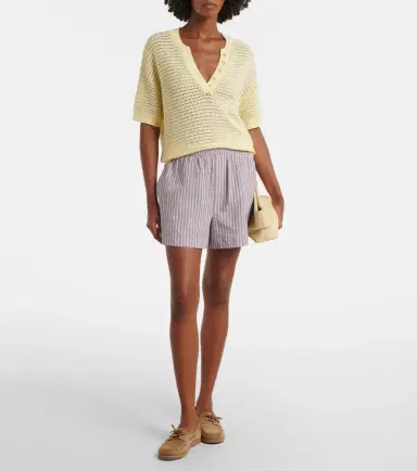 Varley Callie open-knit cotton top | Thumbnail 4