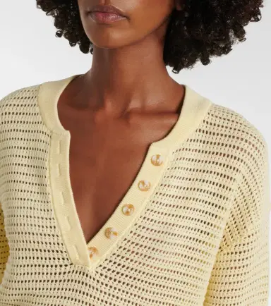 Varley Callie open-knit cotton top | Thumbnail 5