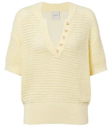 Varley Callie open-knit cotton top | Thumbnail 1