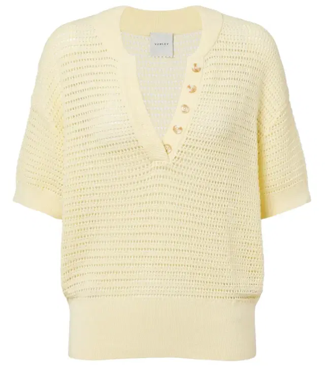 Callie open-knit cotton top