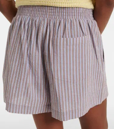 Varley Darina seersucker striped cotton shorts | Thumbnail 2