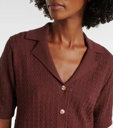 Varley Madelene pointelle cotton shirt | Thumbnail 3