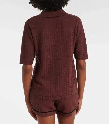 Varley Madelene pointelle cotton shirt | Thumbnail 4