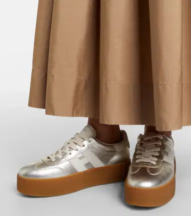 Hogan H698 metallic leather platform sneakers | Thumbnail 6 Hogan H698 metallic leather platform sneakers | Thumbnail 6