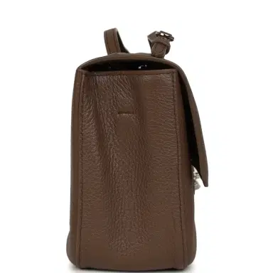 Chanel Chanel Maxi "Souplissimo" Small Flap Bag Brown Grained Calfskin Silver Hardware | Thumbnail 3