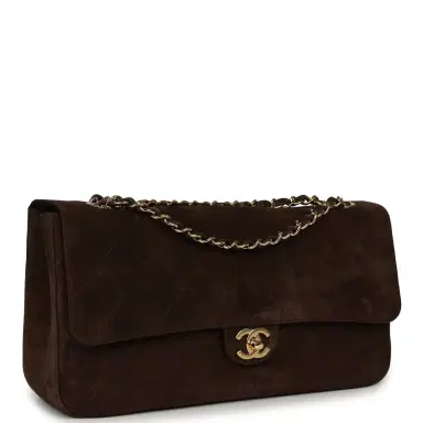 Chanel Chanel Maxi "Souplissimo" Small Flap Bag Dark Brown Suede Gold Hardware | Thumbnail 2